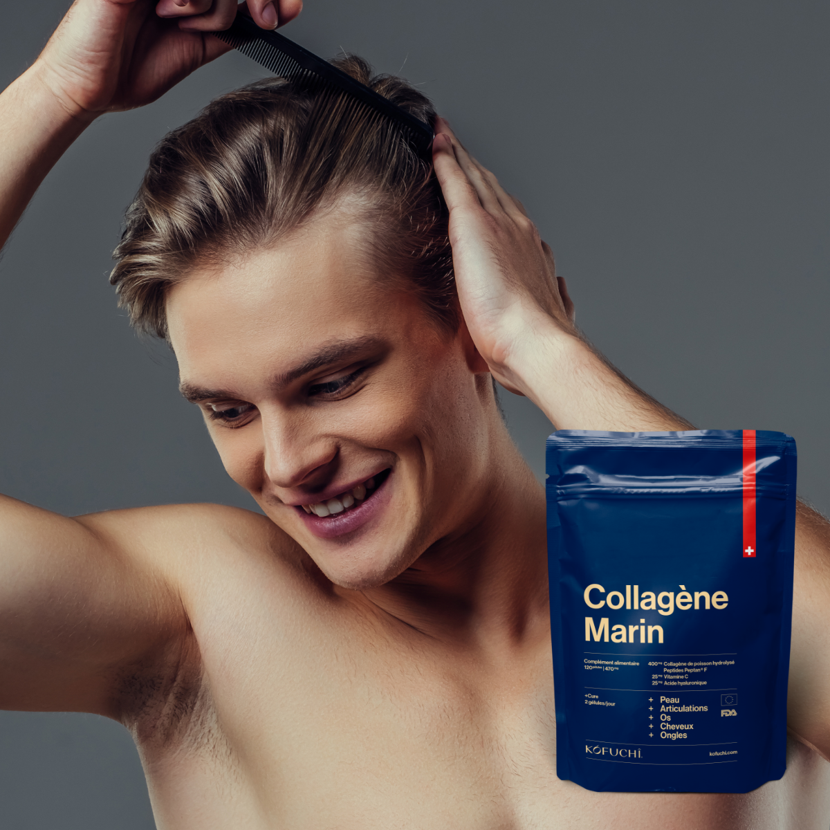 Collagène Marin Hydrolysé Peptan® - Compléments alimentaires bien-être - 120 gélules - KÓFUCHÎ
